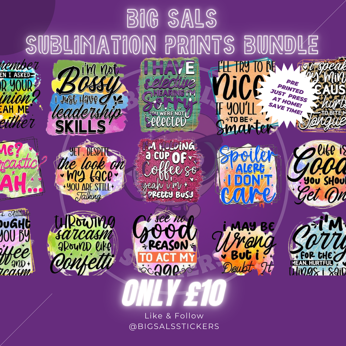 Big Sals Big Sublimation Bundle!