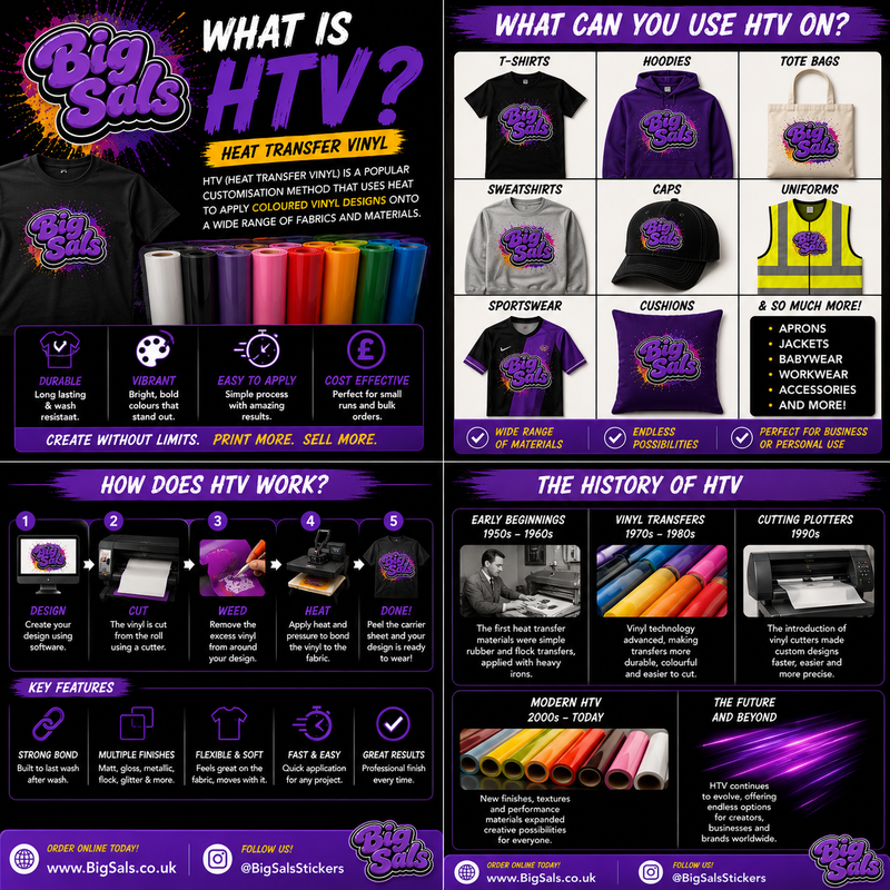 What is HTV? Heat Transfer Vinyl guide by Big Sals