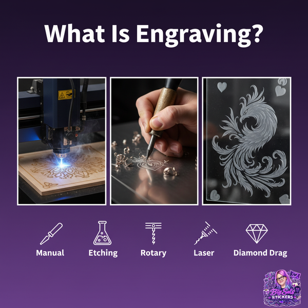 What Is Engraving? Complete Guide to Manual, Etching and Laser Engraving by Big Sals Stickers