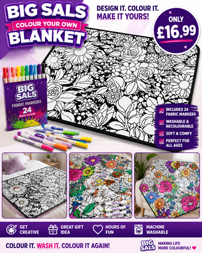 Big Sals Colour Your Own Blanket