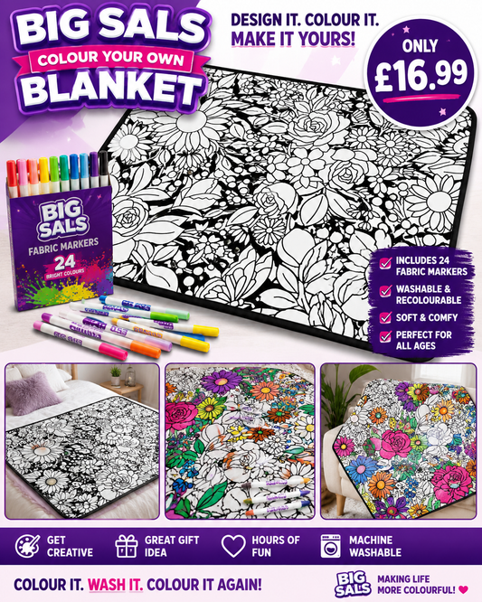 Big Sals Colour Your Own Blanket