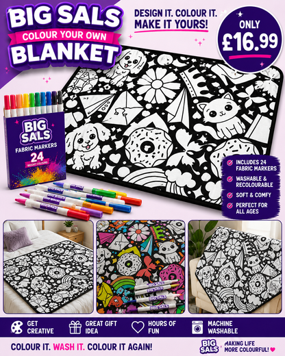 Big Sals Colour Your Own Blanket