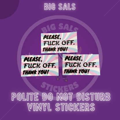 Live, Laugh, Toaster Bath W/ Please F*ck Off Mini - Holographic Vinyl Sticker Set By Big Sals