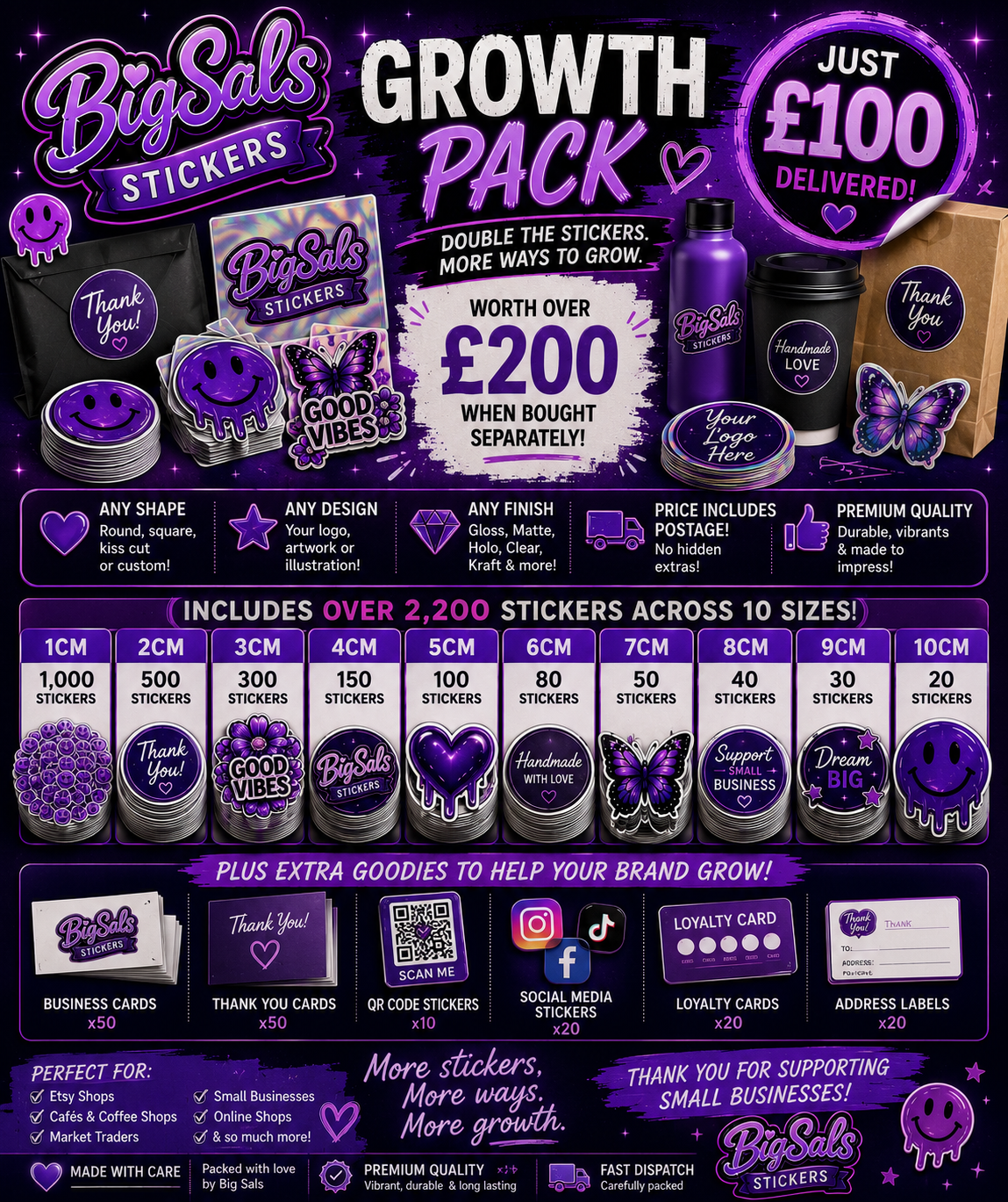 Big Sals Stickers Business Branding Pack!