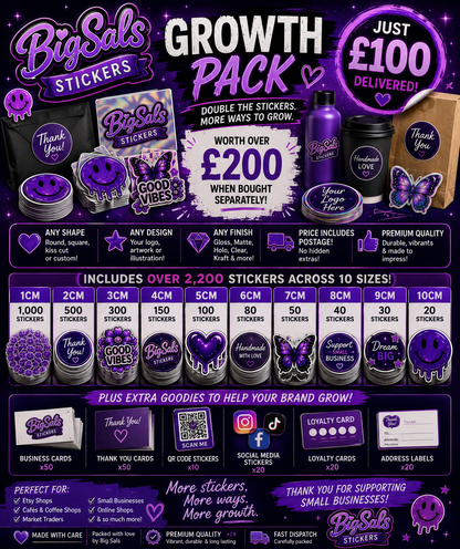 Big Sals Stickers Business Branding Pack!