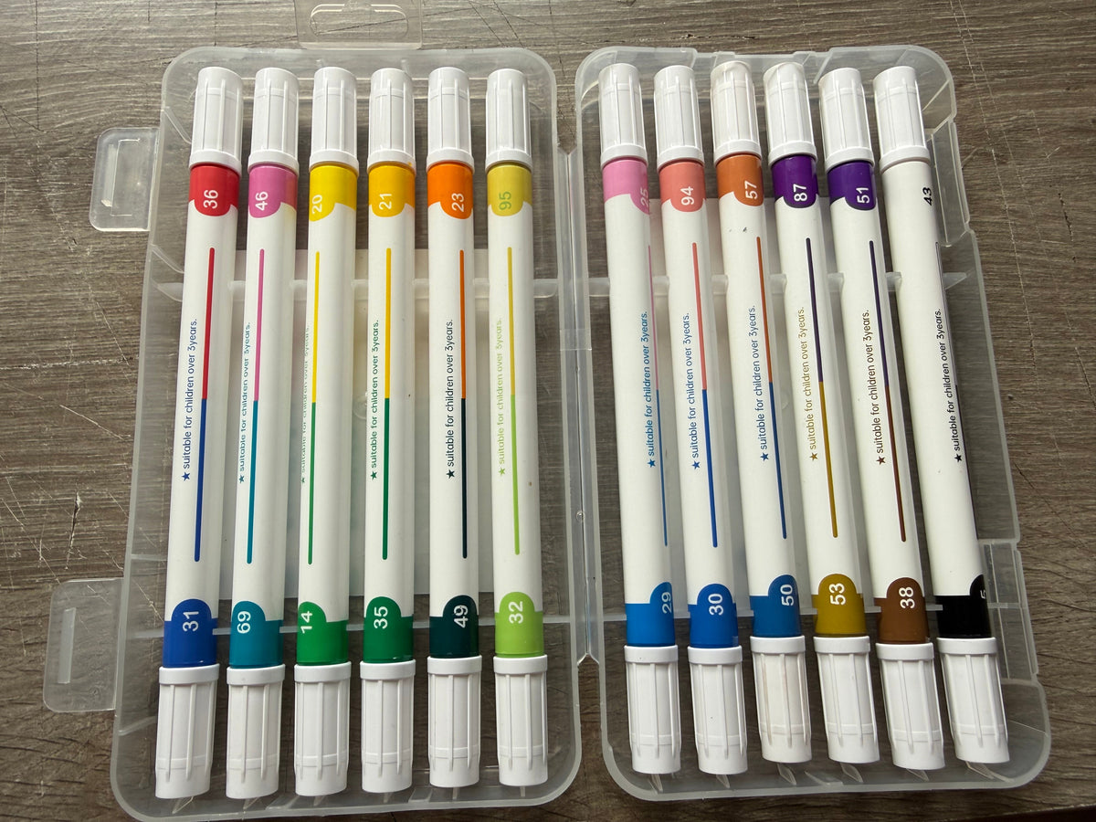 Big Sals Acrylic Art Markers, 24 Colours (12 Dual-Ended Pens)