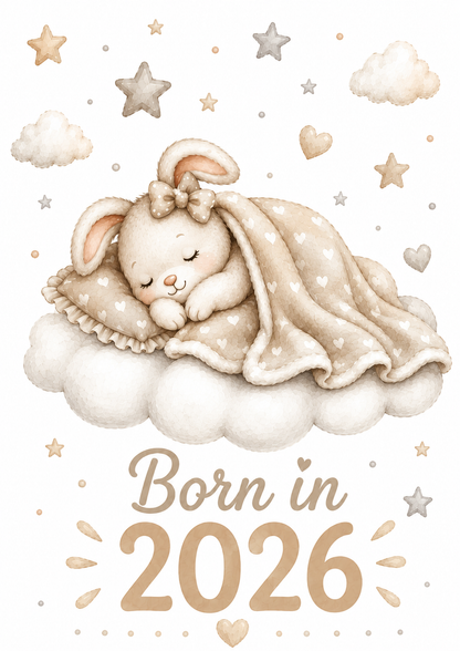 Born in 2026 Personalised Baby Grow | Custom Keepsake Gift - Big Sals