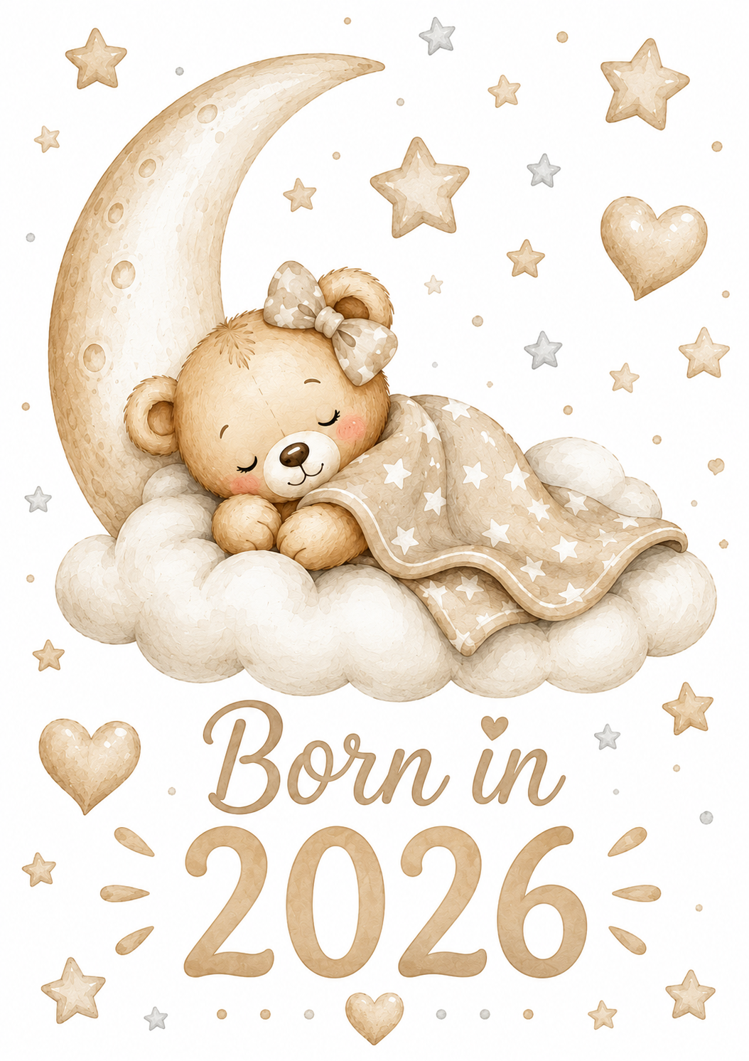 Born in 2026 Personalised Baby Grow | Custom Keepsake Gift - Big Sals