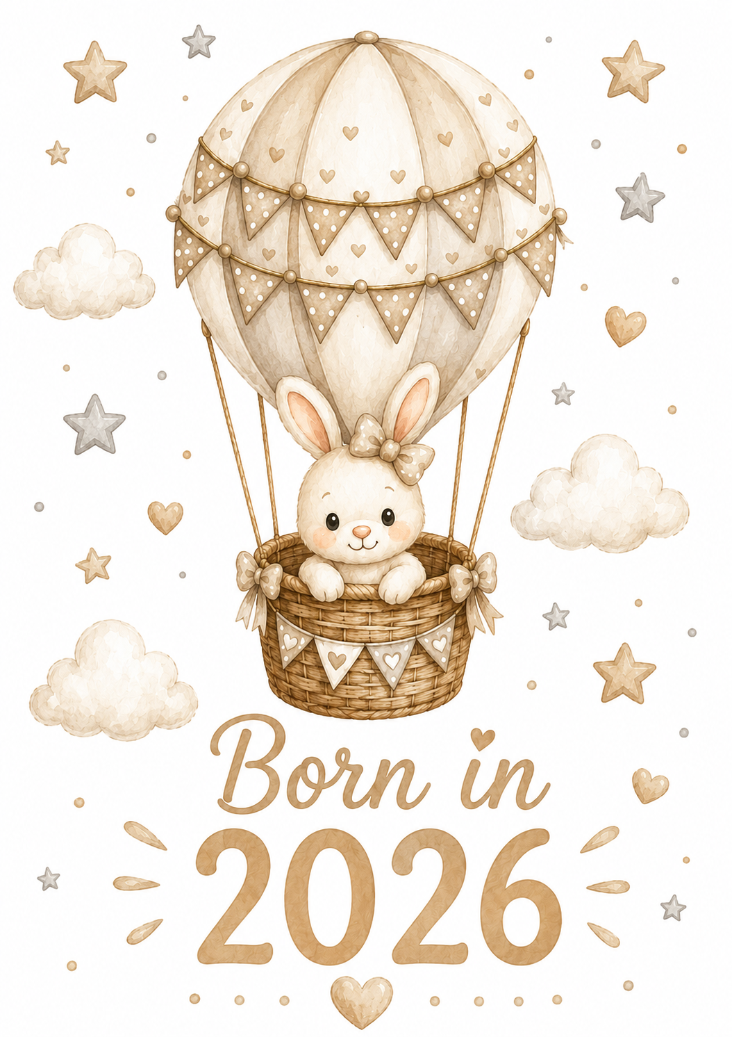 Born in 2026 Personalised Baby Grow | Custom Keepsake Gift - Big Sals