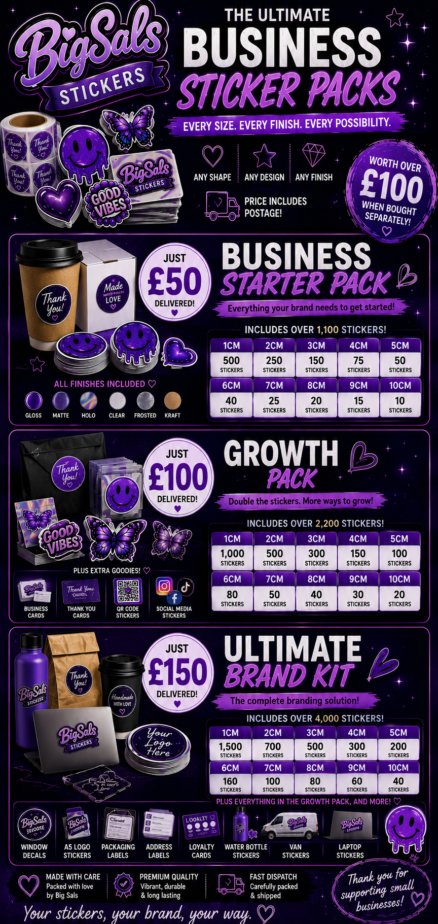 Big Sals Stickers Business Branding Pack!