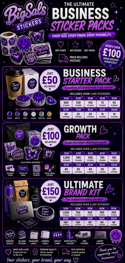 Big Sals Stickers Business Branding Pack!