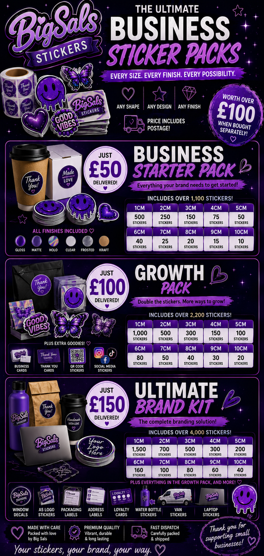 Big Sals Stickers Business Branding Pack!