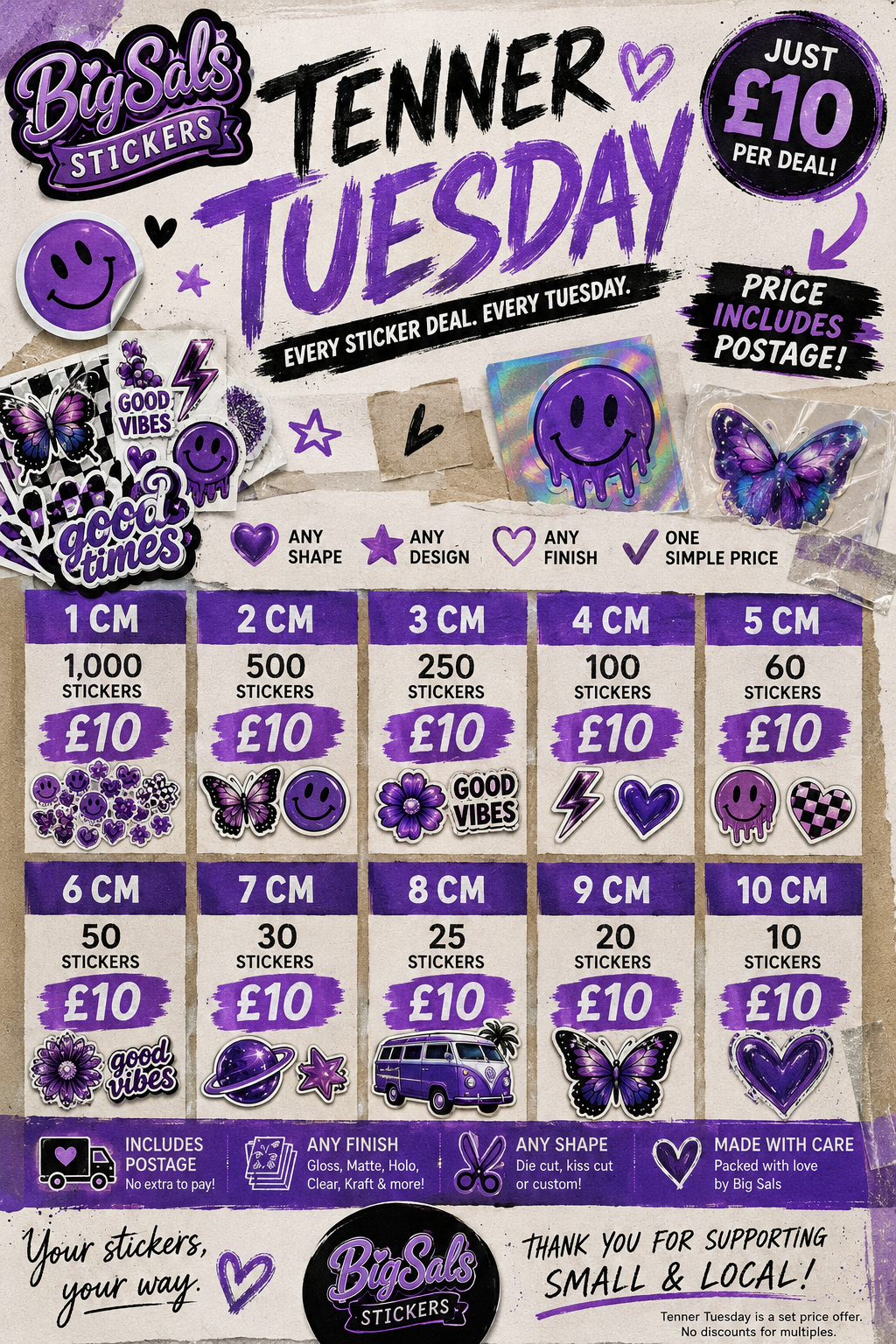 Big Sals Stickers - Tenner Tuesday