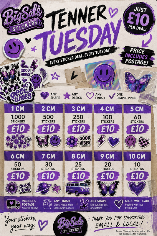 Big Sals Stickers - Tenner Tuesday