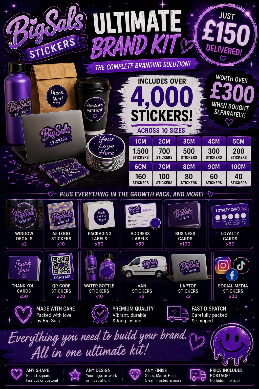 Big Sals Stickers Business Branding Pack!