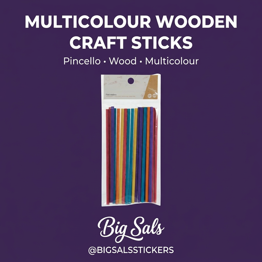 Big Sals multicolour wooden craft sticks feature image