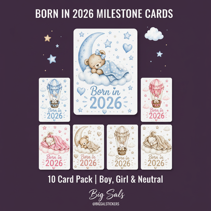 Born in 2026 Milestone Cards - Main Promo