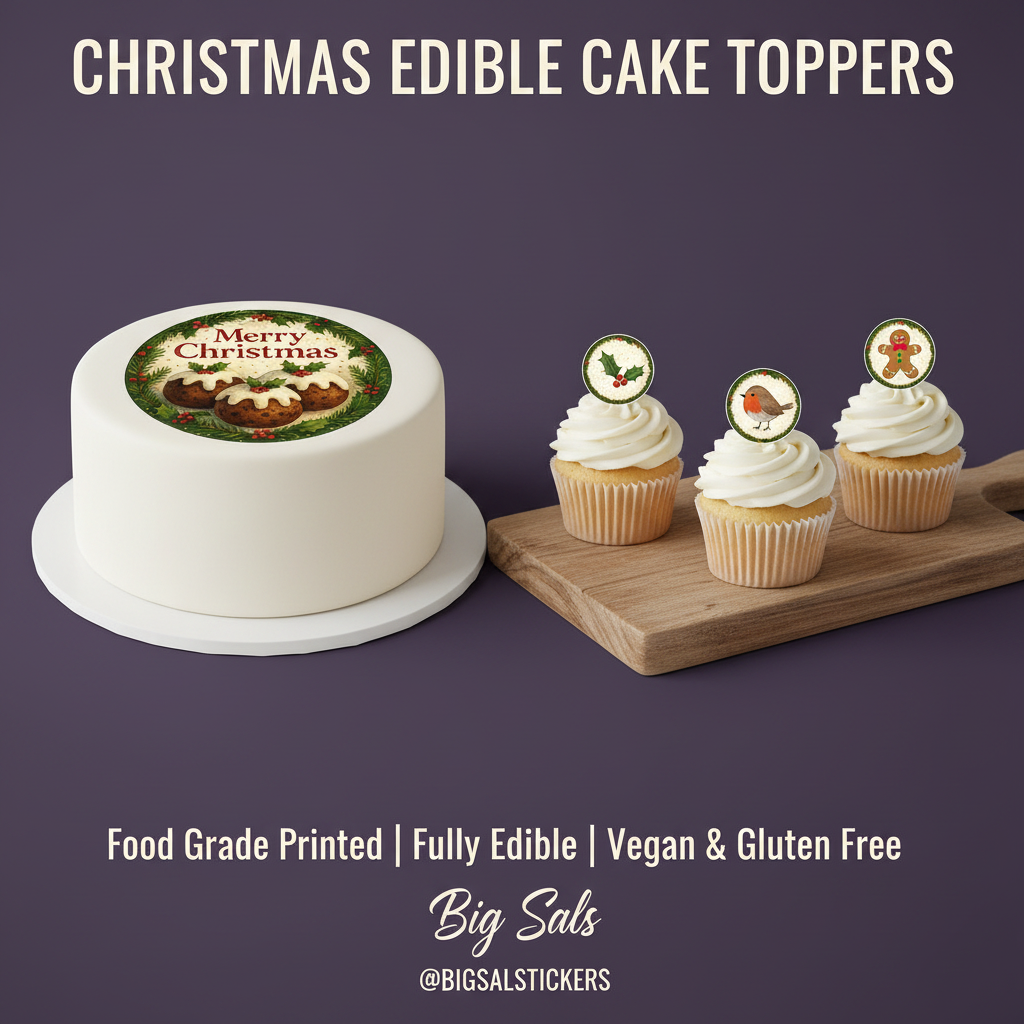 Christmas Edible Cake Toppers - Promo