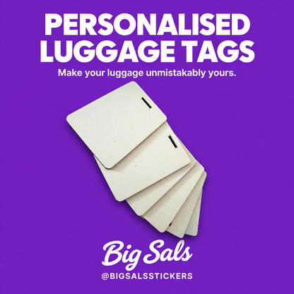 Cleaned Big Sals luggage tag promo
