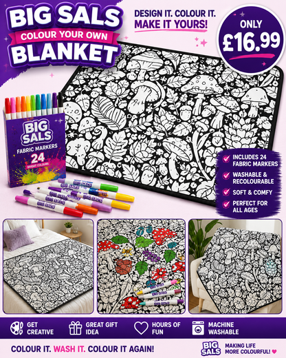 Big Sals Colour Your Own Blanket