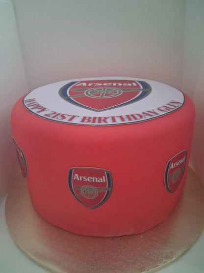 Big Sals - Sports Team Badge Edible Cake Topper With Custom Text! + 6 FREE Side Badges!