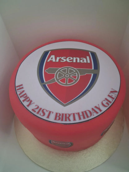 Big Sals - Sports Team Badge Edible Cake Topper With Custom Text! + 6 FREE Side Badges!